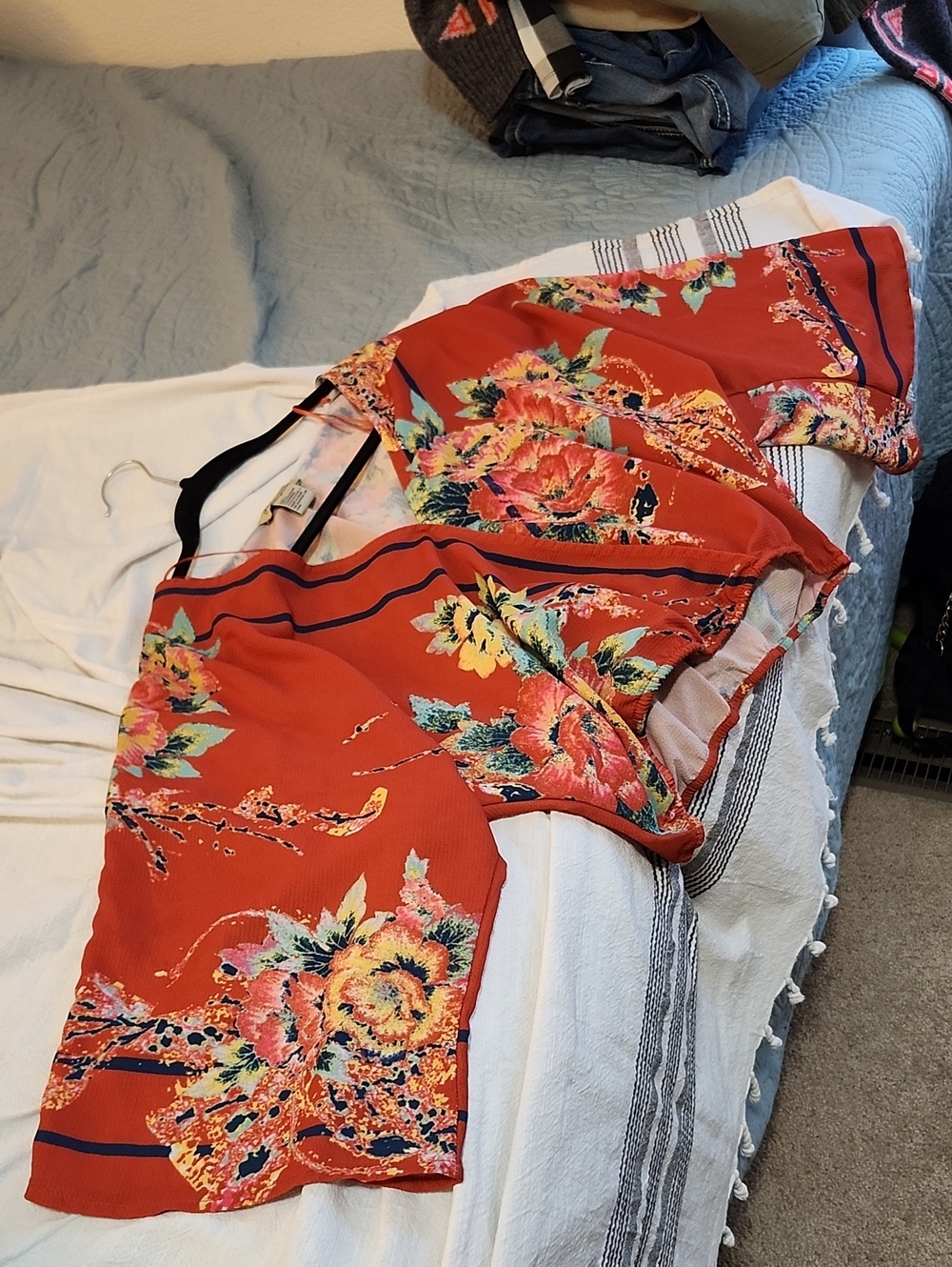 Flying Tomato Red Floral Blouse